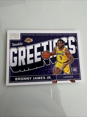 Panini Lakers Yellow & Purple Bronny James Jr. Rookie Greeting Card